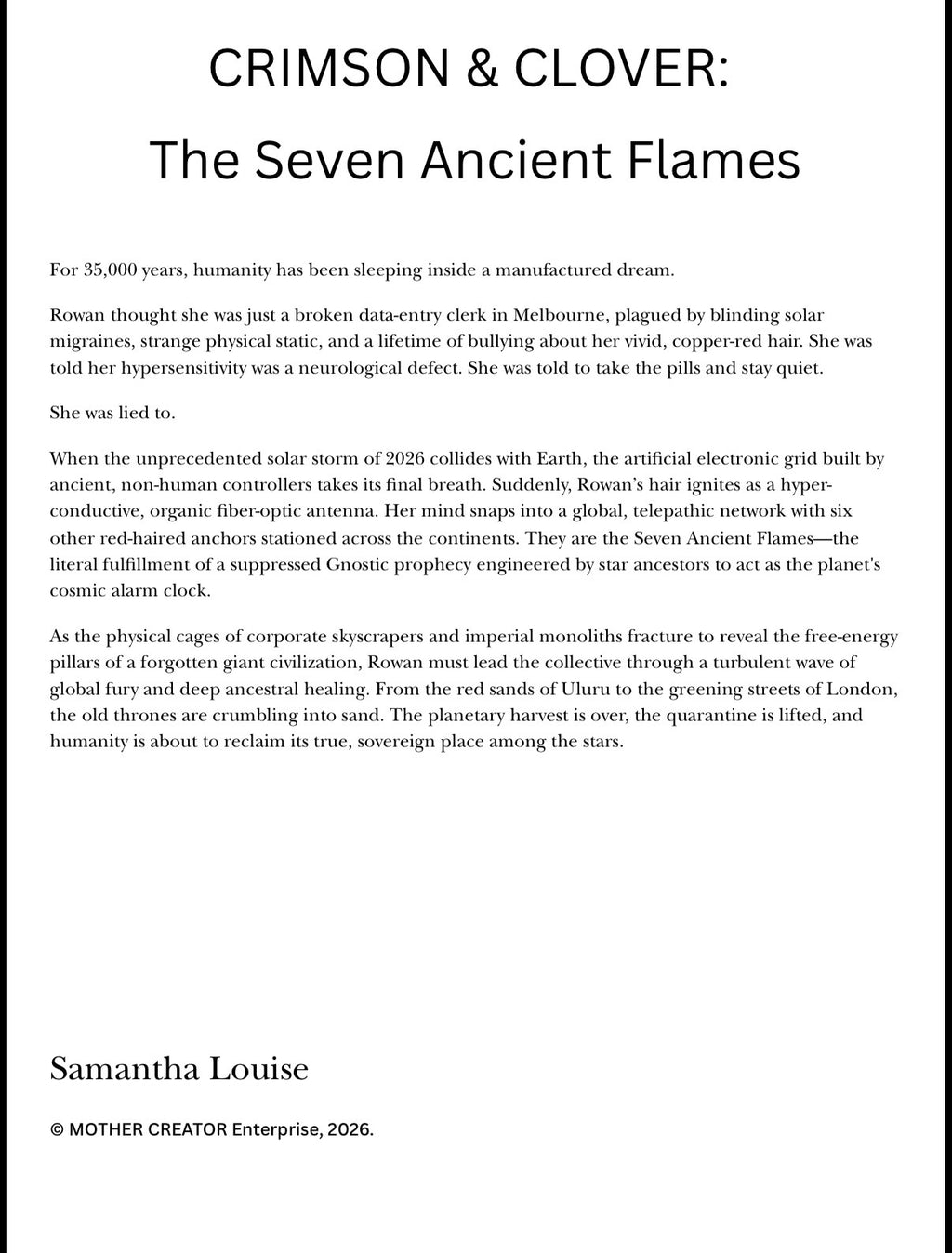 CRIMSON & CLOVER: The Seven Ancient Flames