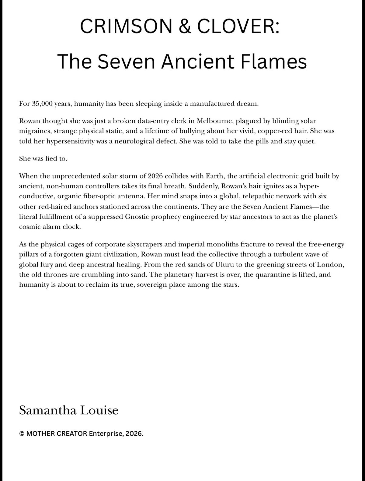 CRIMSON & CLOVER: The Seven Ancient Flames